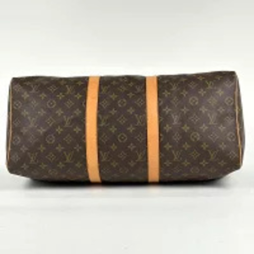 Louis Vuitton Keepall Bag Business Monogram Boston Travel Handbag Brown